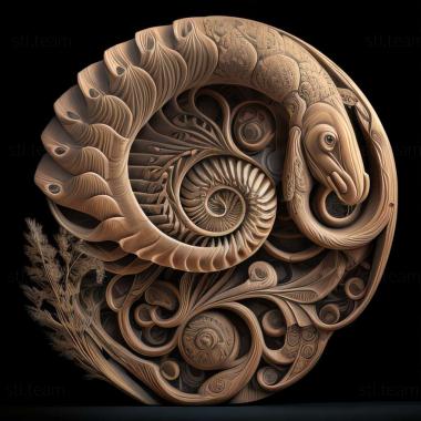 3D model Nautilus cookanum (STL)